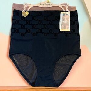 Juicy Couture High-Waisted Mesh Shaping Briefs 2 Pair (size larger/extra large)